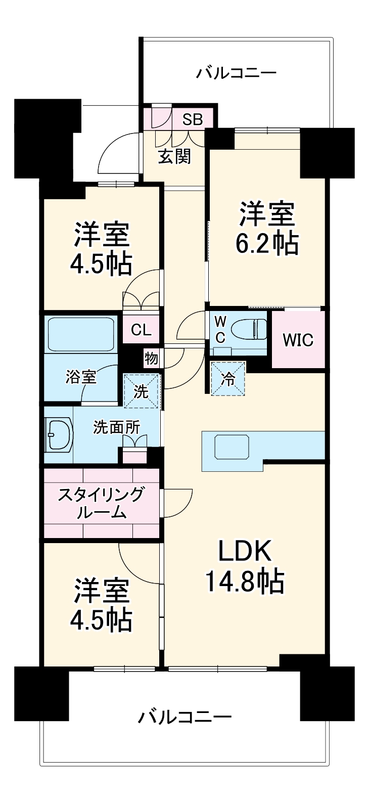 プラウト゛武蔵新城ステーションマークスの間取り