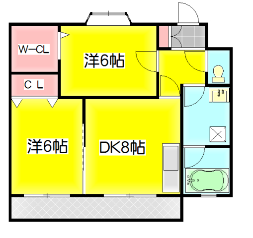 第6ビューストーンハイムの間取り