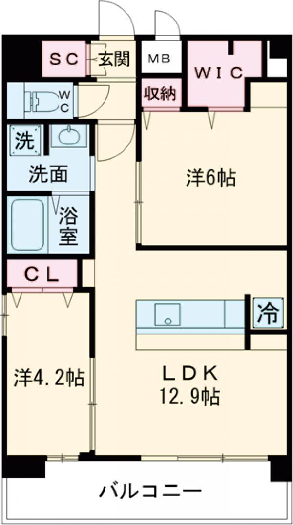 ギャラクシー南福岡駅前の間取り