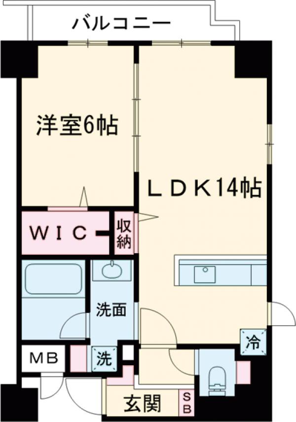 べリエージュ門前仲町・601号室の間取り
