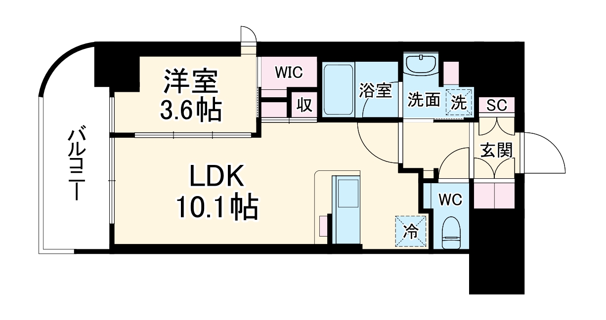 コンフォリア・リヴ北浜淡路町の間取り