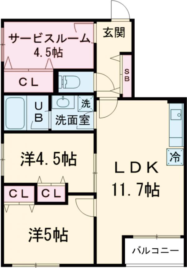 ＣＯＥＵＲ　ＢＬＡＮＣ西荻窪・404号室の間取り