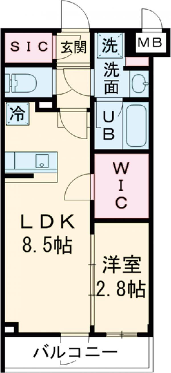 アジールコート都立大学・219号室の間取り