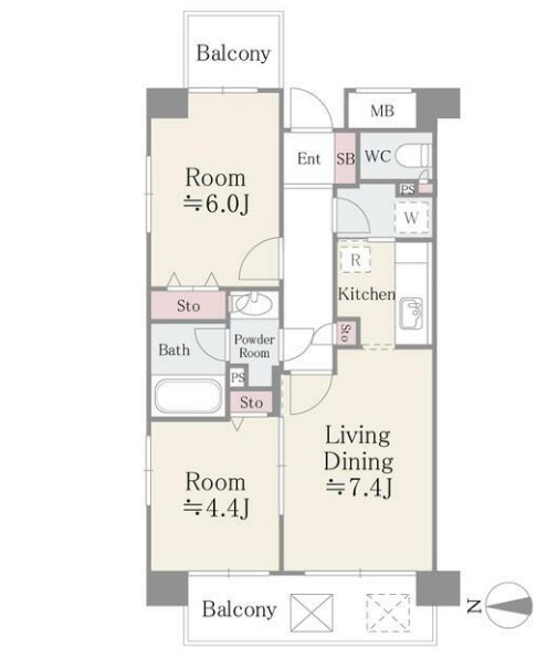 フレスコ川崎の間取り