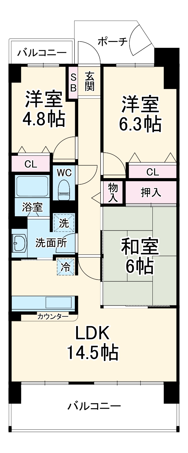 エステ・シティ船橋参番館の間取り