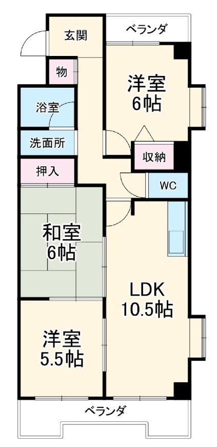 ファミール鶴里の間取り