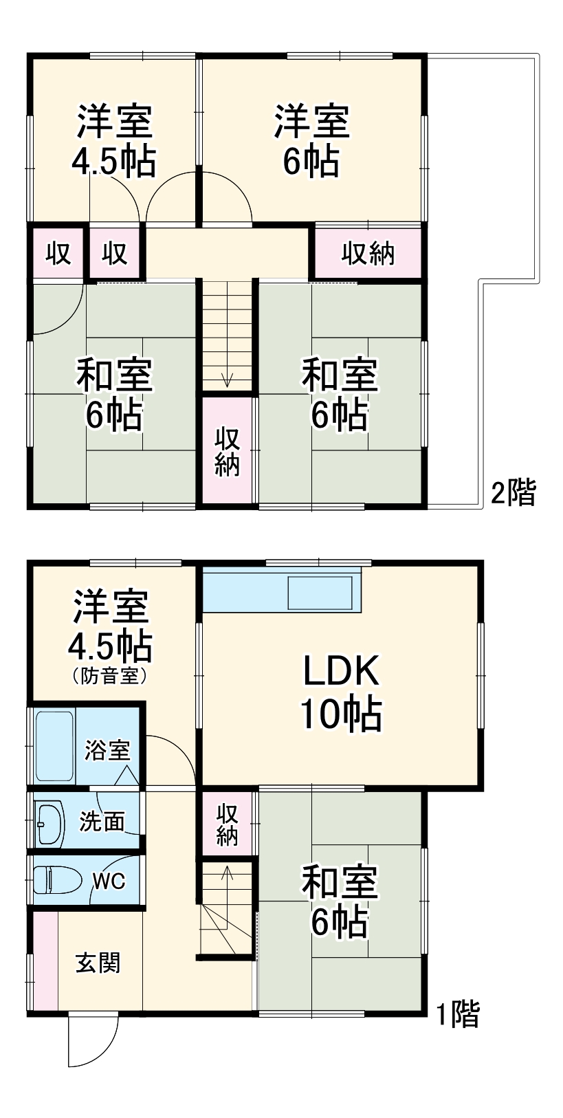 東田原貸家の間取り