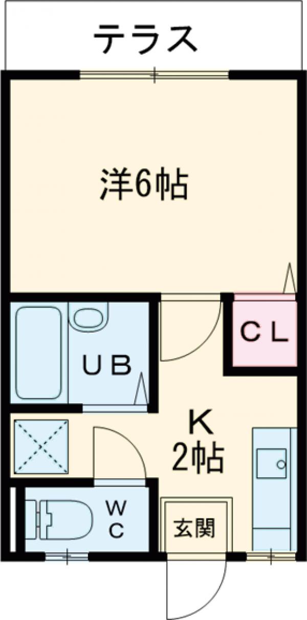 明風コーポの間取り