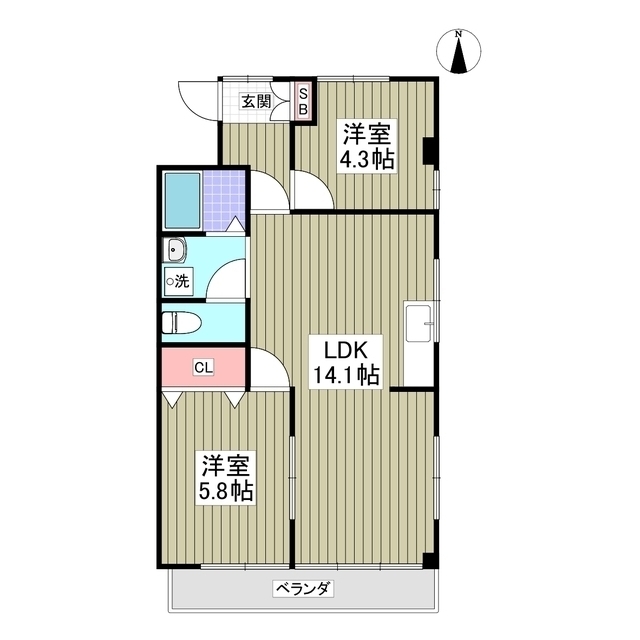 第二サンライフ大嶋の間取り