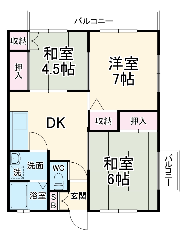 ハイツサンフラワーの間取り