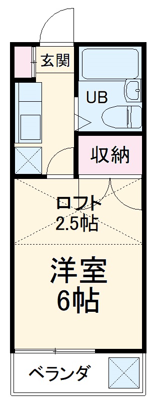 小手指台の完工年月(1990年7月)築の賃貸アパートの間取り