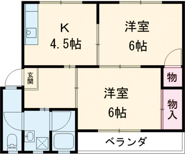 開田マンションの間取り