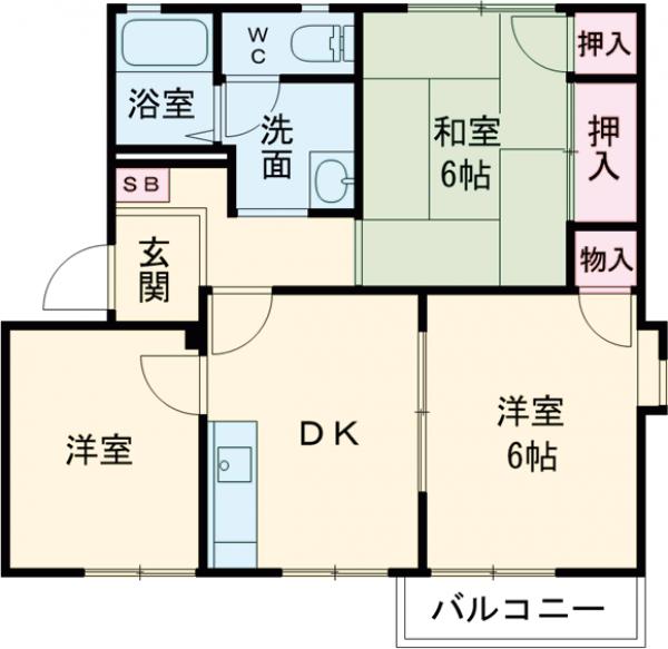 ラフォーレミツルC棟の間取り