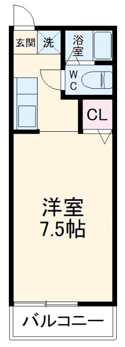 シティハイムカジハラの間取り