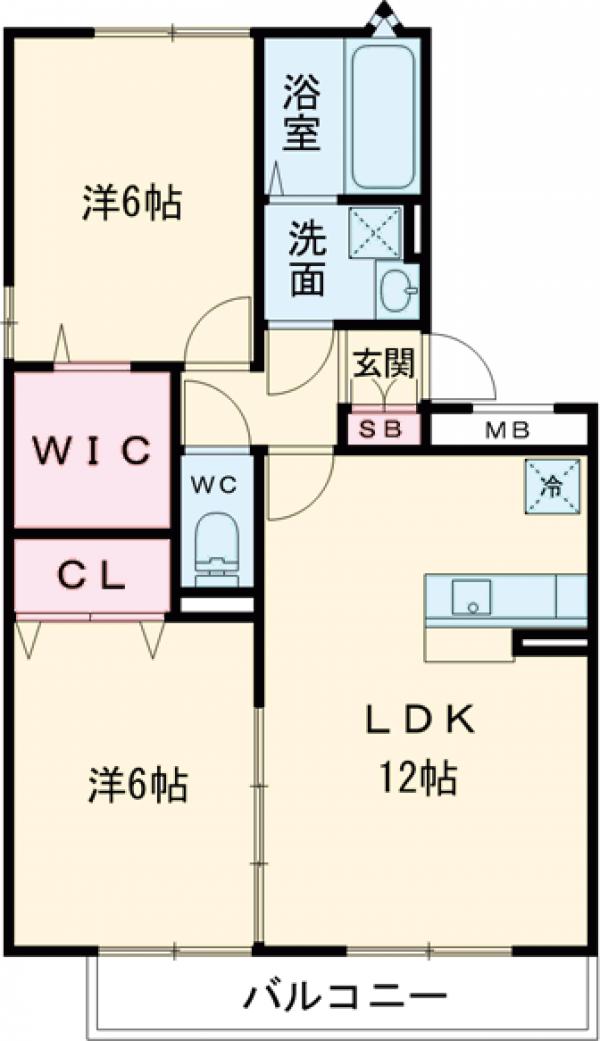 オリエンタル岡弥 Aの間取り