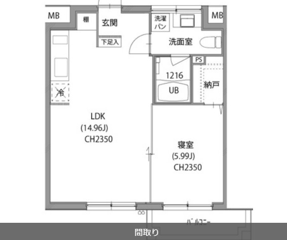 CULUM浜田山・202号室の間取り