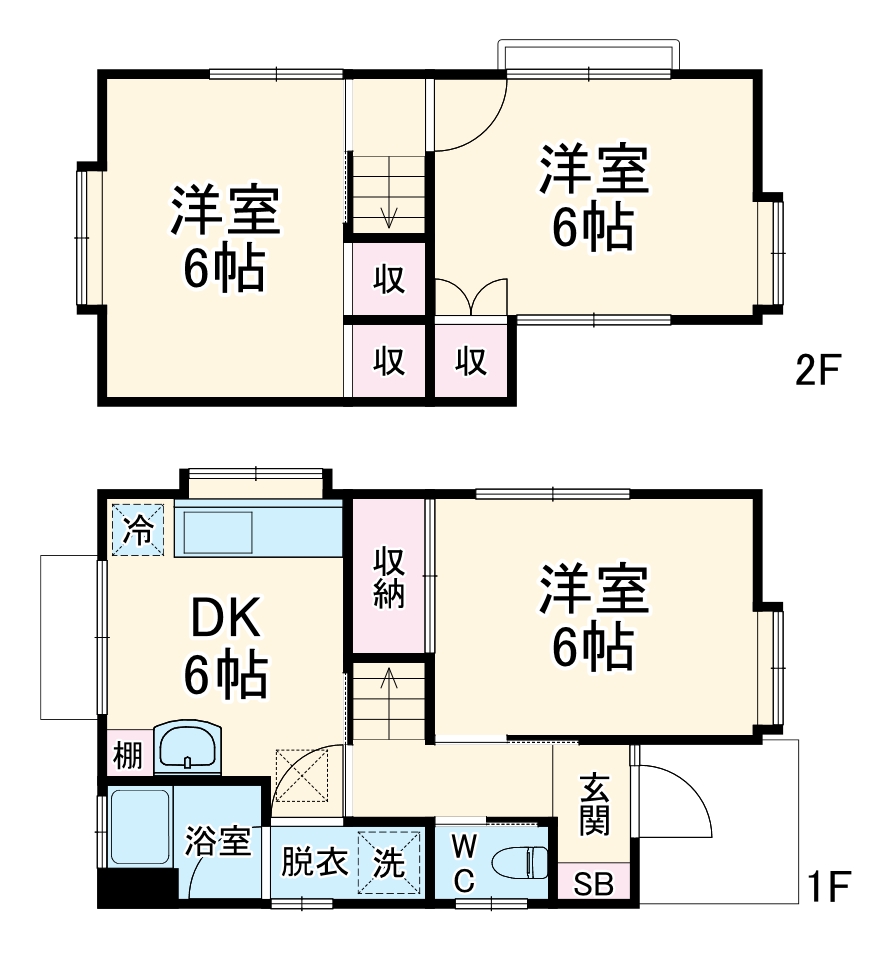 紙敷貸家 の間取り