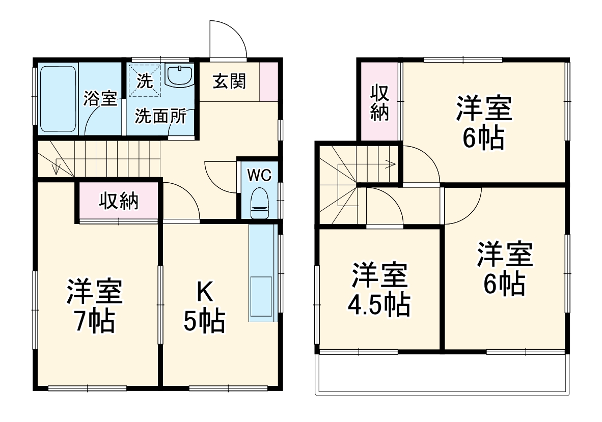 大袋貸家の間取り