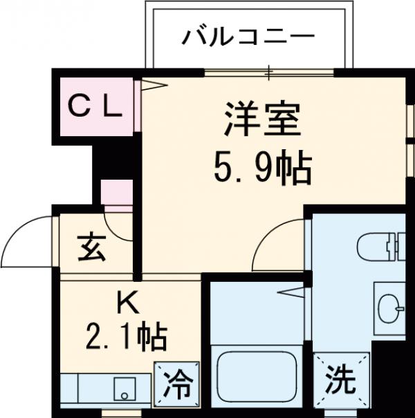 GranDuo世田谷Ⅵ・502号室の間取り