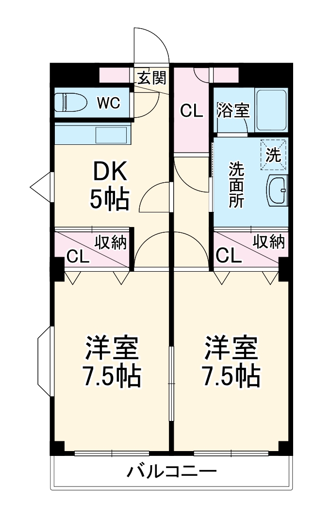 クレスト富浜の間取り