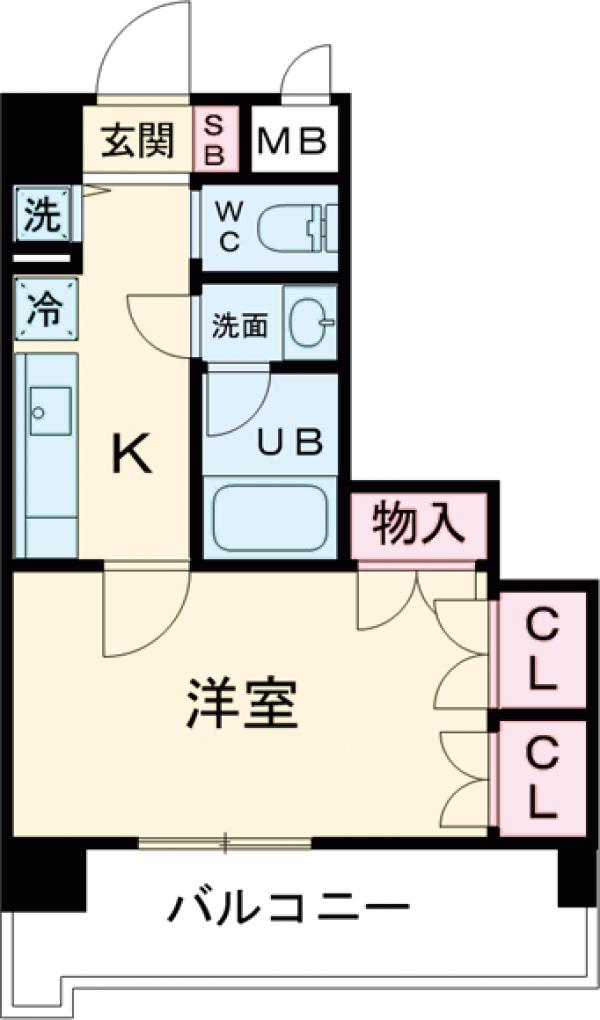 マイキャッスル新高円寺・407号室の間取り