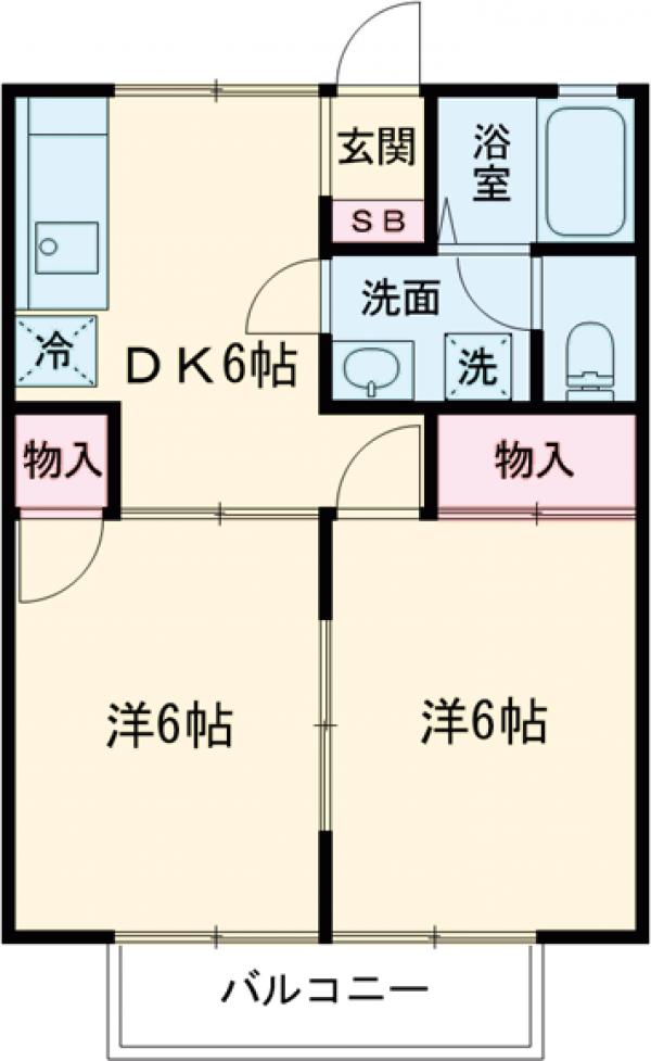 セジュール南1号棟の間取り
