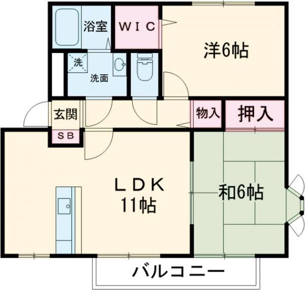 フォレスト・ガーデンB館の間取り