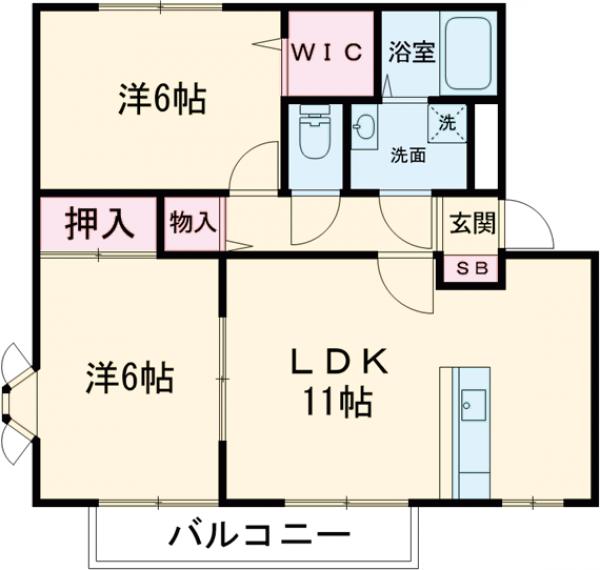 フォレスト・ガーデンB館の間取り