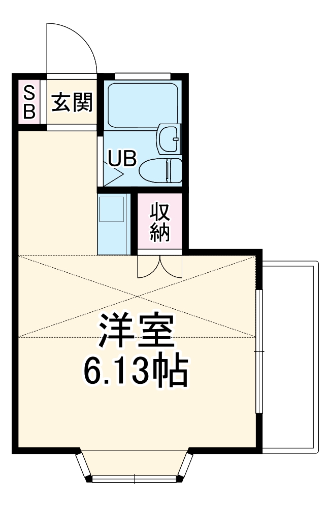 けやき台の完工年月(1990年3月)築の賃貸アパートの間取り