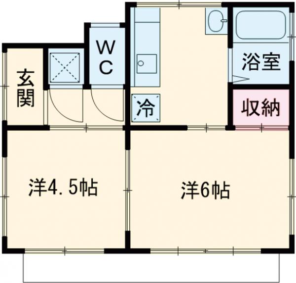 筑西平屋貸家の間取り
