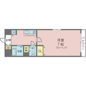 レディースパインヒル北梅田の間取り