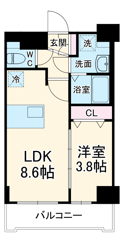 プレサンス高畑ルミアの間取り