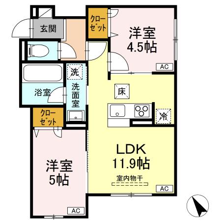 Asset-Court元横山町の間取り