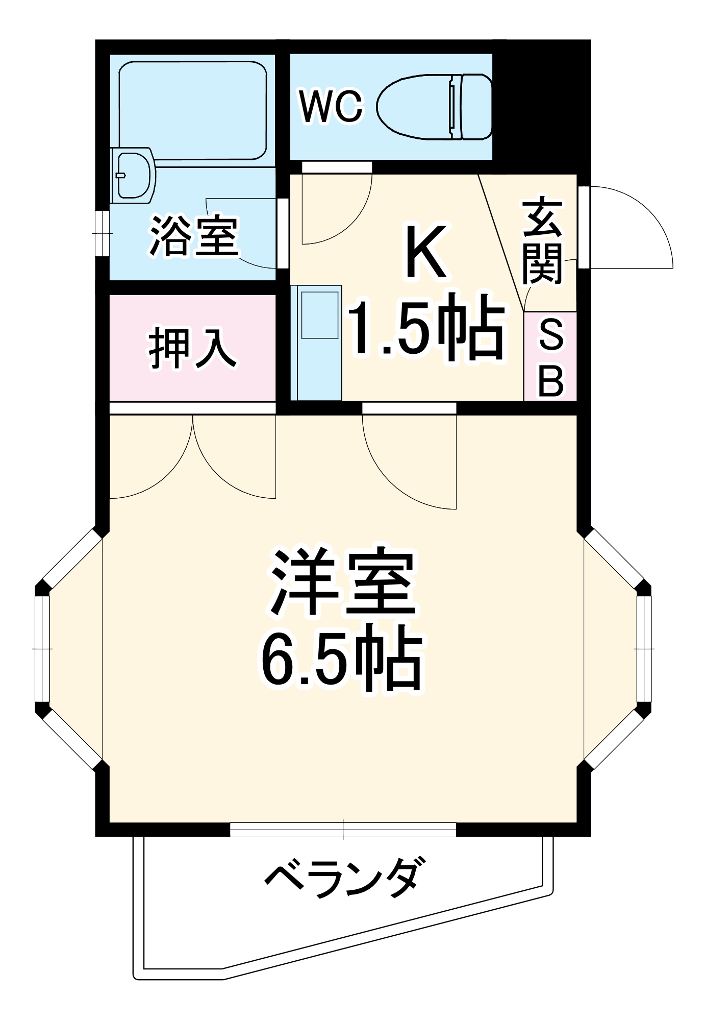 サンジャンテ東枇杷島・D1号室の間取り