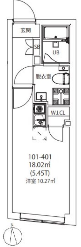 CITY WALK 王子・301号室の間取り