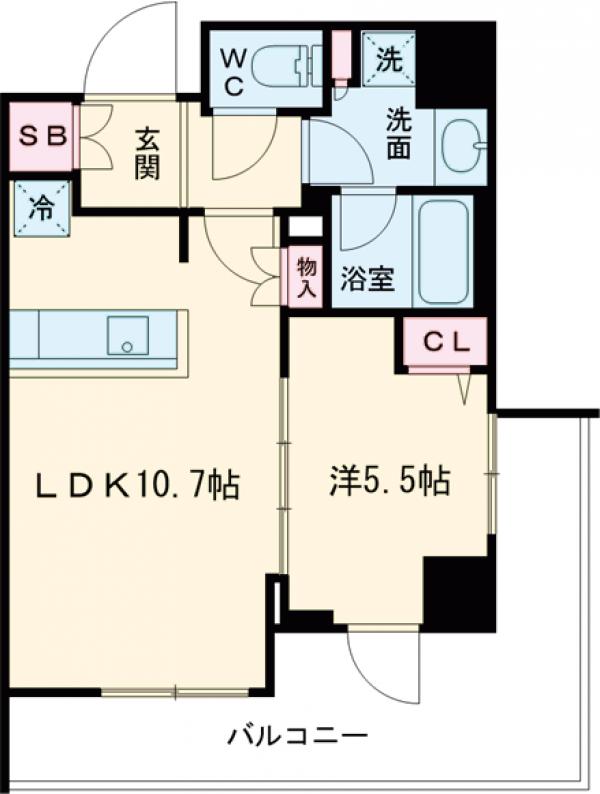 クレイシア板橋本町・401号室の間取り
