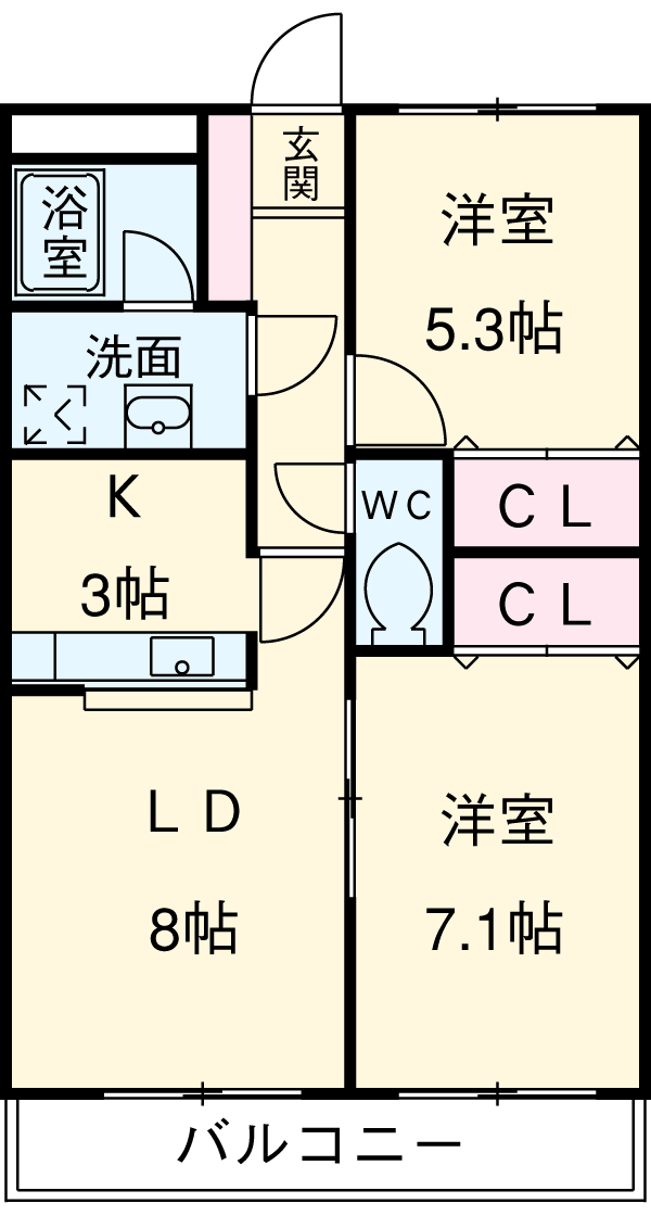 フォルティーヌ皿沼の間取り