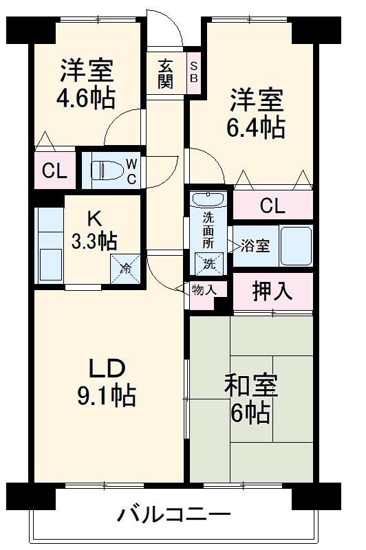 コンフォート津田沼壱番館の間取り