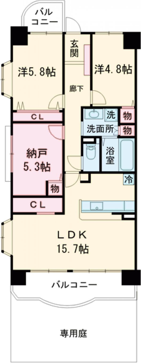 ライオンズマンション上桂の間取り