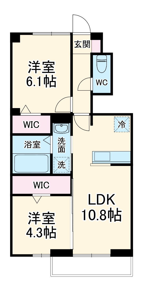 クレスト湘南の間取り