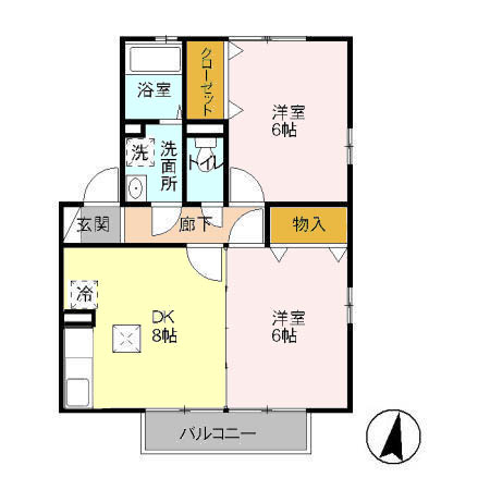 カハラ Bの間取り