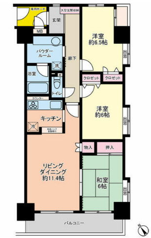ダイアパレスおゆみ野Ⅱの間取り