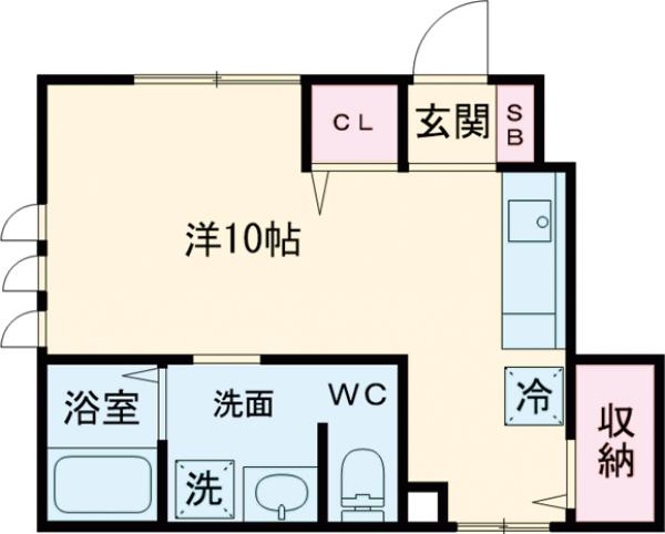 ミルクリーク桜台・101号室の間取り