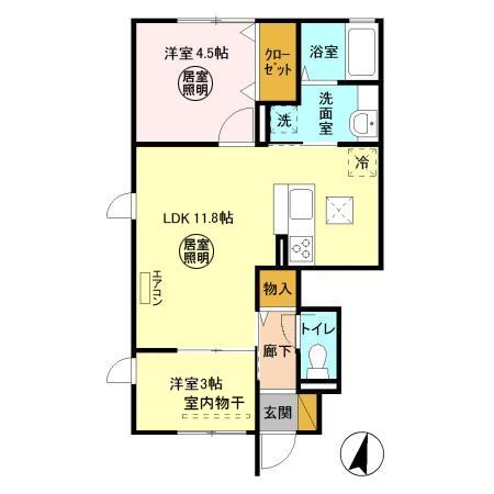 ベレタニア Aの間取り