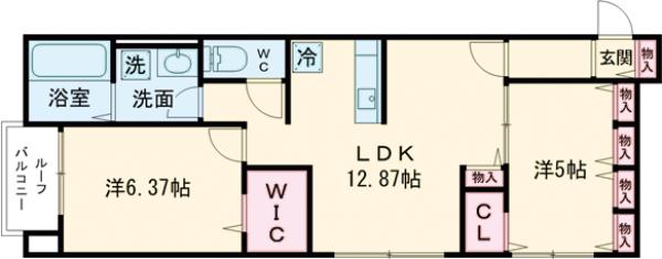 ソル プエンテ六町の間取り