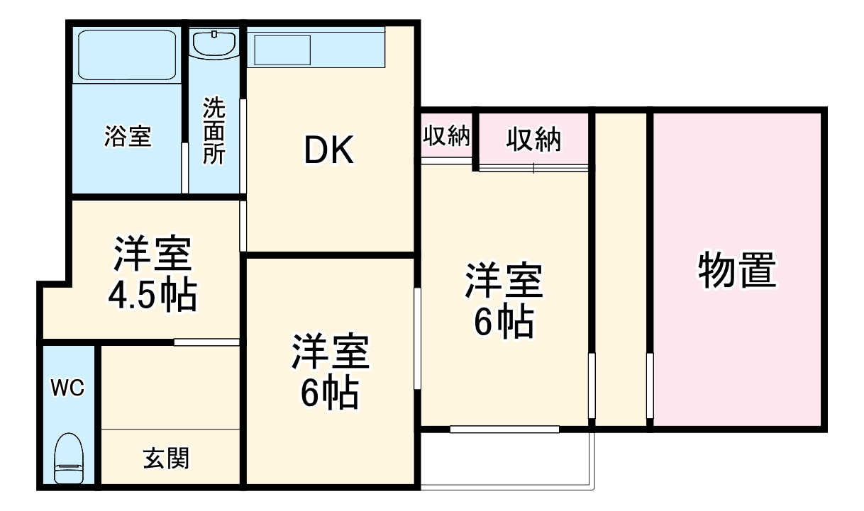 佐野町二丁目貸家の間取り