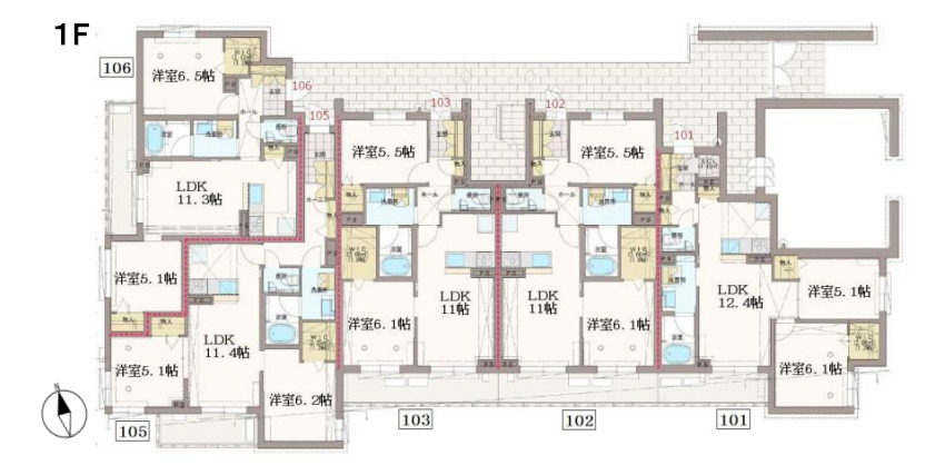 ベルウッドレジデンス2号館の間取り