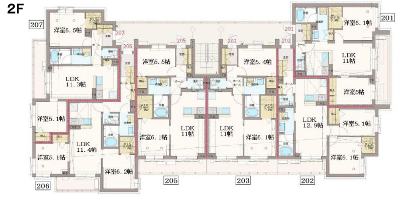 ベルウッドレジデンス2号館の間取り