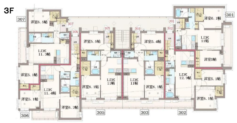 ベルウッドレジデンス2号館の間取り