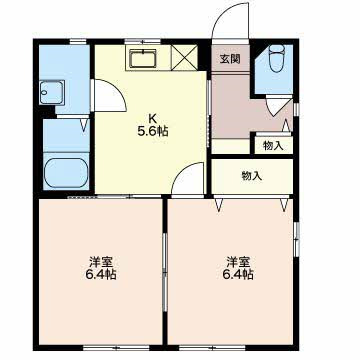 ロージナ中郷Bの間取り